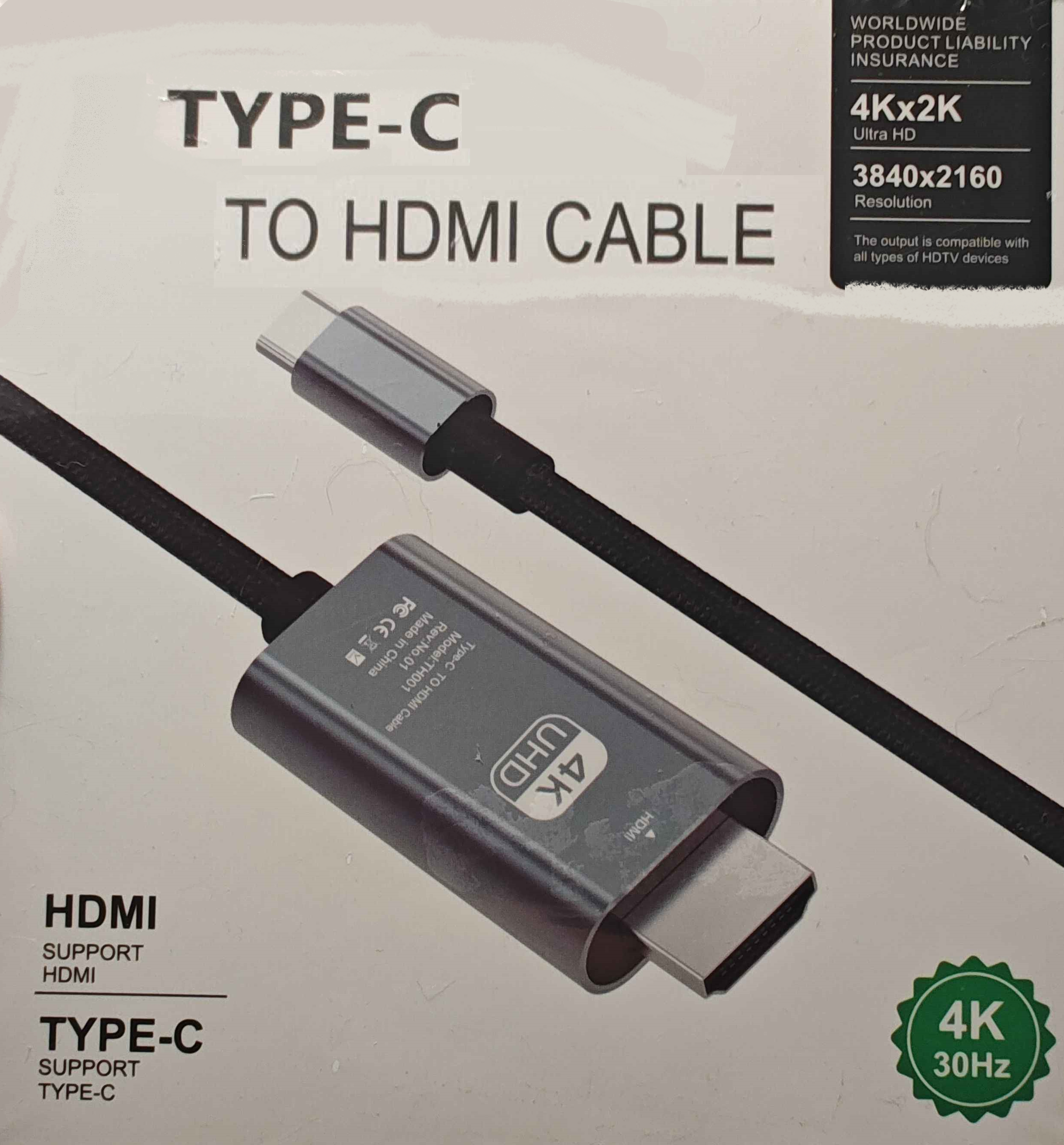 Type-C to Hdmi 6.5Ft